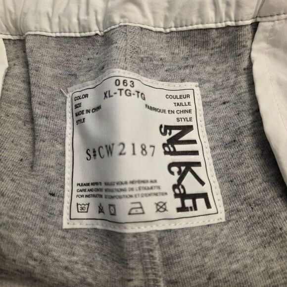 Nike X Sacai Fleece Pants Sweatpants Grey Black CW2187-063 Men's Size XL - Picture 5 of 6